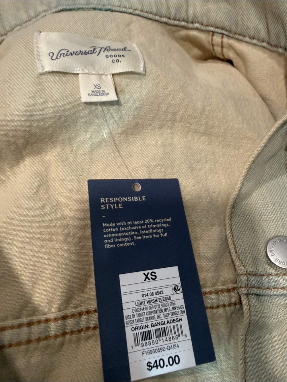Universal Thread - Drawstring Denim Utility Jacket - Picture 7 of 10